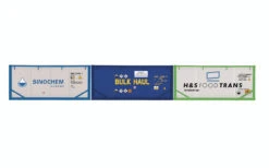 Hornby OO Gauge Sinochem, Bulk Haul & H&S Foodtrans, Container Pack, 3 X 20' Tanktainers - R60129
