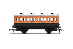 Hornby OO Gauge LSWR, 4 Wheel Coach, 1st Class, 123 - Era 2 R40061