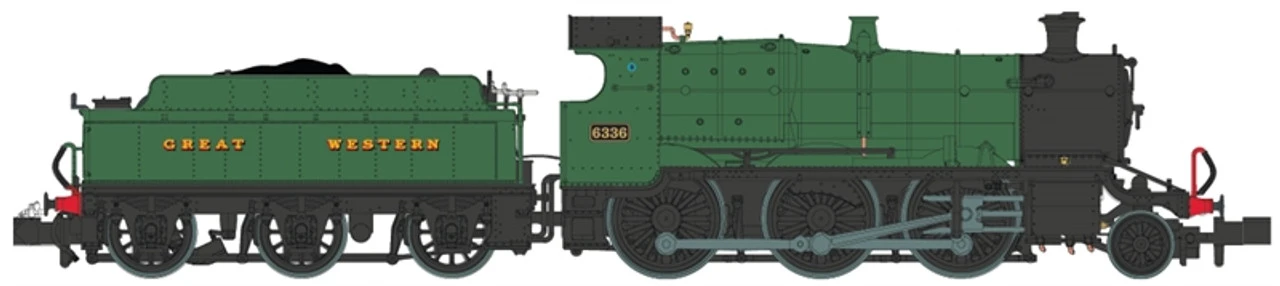 Dapol N Gauge GWR 63xx Mogul 6336 Great Western Green 2D-043-001 1 Dapol N Gauge GWR 63xx Mogul 6336 Great Western Green 2D-043-001