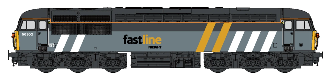 Dapol N Gauge Class 56 302 Fastline Freight Livery Model Railway Diesel Locomotive DCC Fitted 2D-004-010D 1 Dapol N Gauge Class 56 302 Fastline Freight Livery Model Railway Diesel Locomotive DCC Fitted 2D-004-010D