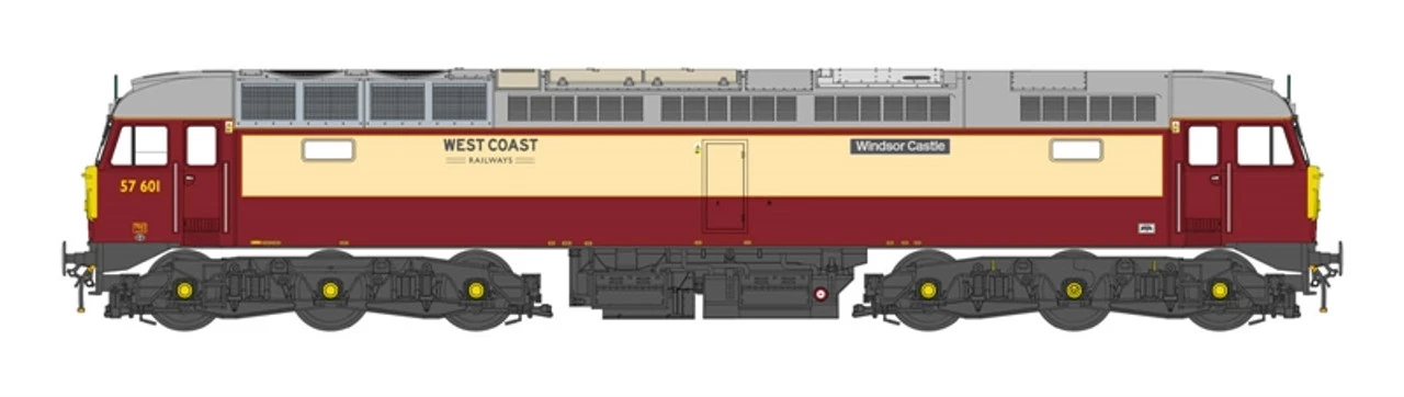 Heljan OO Gauge Class 57 57601 'Windsor Castle' In West Coast Railway Co 'Northern Belle' Maroon And Cream 5712 1 Heljan OO Gauge Class 57 57601 'Windsor Castle' In West Coast Railway Co 'Northern Belle' Maroon And Cream 5712