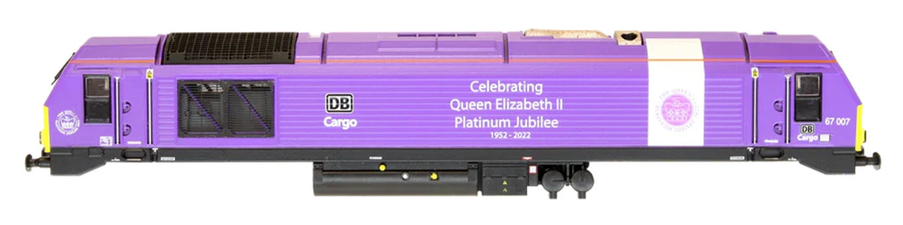 Dapol N Gauge Class 67 DB Cargo 'Celebrating Queen Elizabeth II Platinum Jubilee' 67007 2D-010-016 1 Dapol N Gauge Class 67 DB Cargo 'Celebrating Queen Elizabeth II Platinum Jubilee' 67007 2D-010-016
