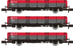 Rapido Trains N Gauge OAA Triple Pack - BR Railfreight Red/Grey Pack 1 956003