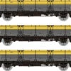 Rapido Trains N Gauge OAA Triple Pack - BR Civil Link Grey/Yellow 956005
