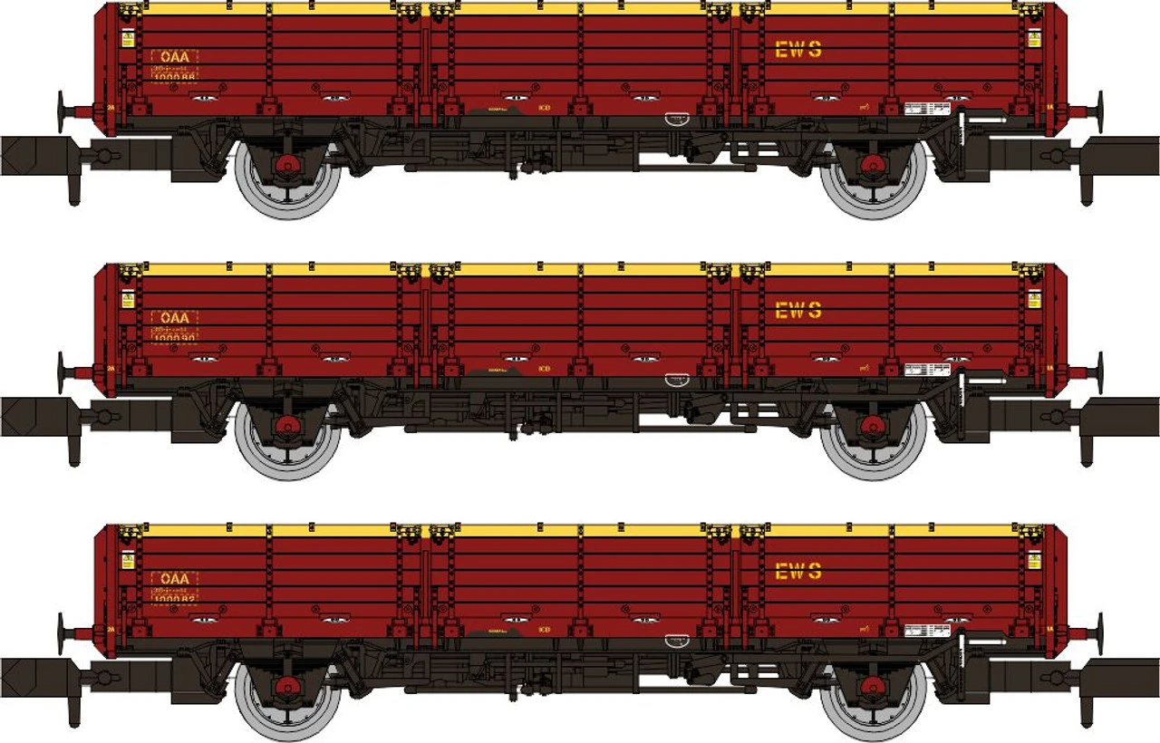 Rapido Trains N Gauge OAA Triple Pack - EWS Maroon/Gold 956006 1 Rapido Trains N Gauge OAA Triple Pack - EWS Maroon/Gold 956006