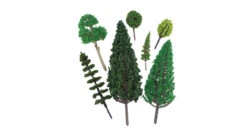 Railscenix Trees OO Gauge Mixed Set Of 25, 3.5cm-13cm