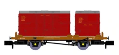 Rapido N Gauge BR ‘Conflat P’ No. B933061 (with Crimson Containers) 921003
