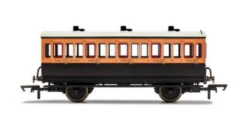 Hornby LSWR, 4 Wheel Coach, 3rd Class, Fitted Lights R40108