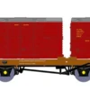 Rapido N Gauge BR ‘Conflat P’ No. B933233 (with Crimson Containers) 921006