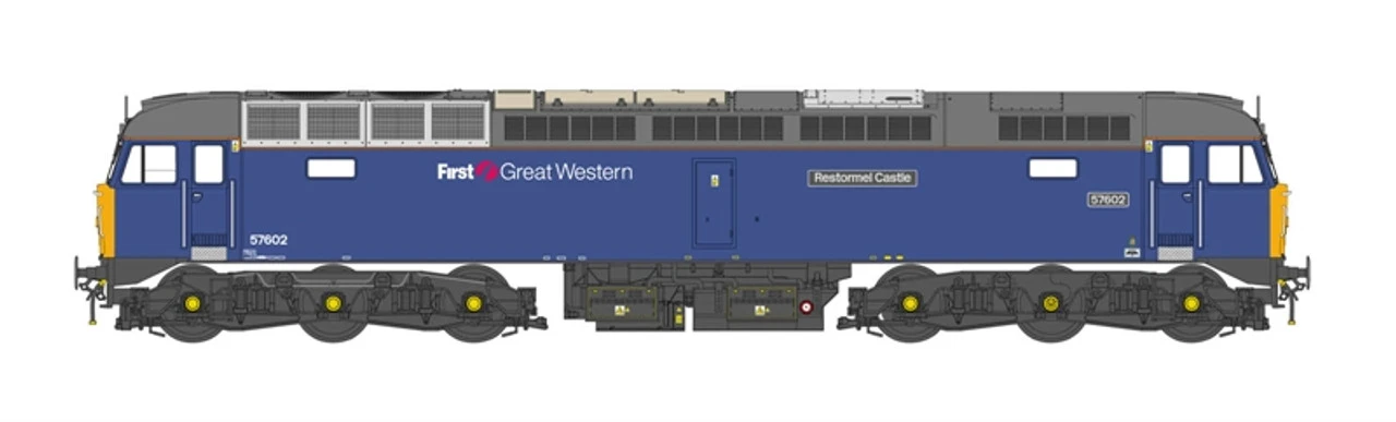 GM/Heljan OO Gauge Class 57 Class 57 57602 'Restormel Castle' In First Great Western Blue 4240601 1 GM/Heljan OO Gauge Class 57 Class 57 57602 'Restormel Castle' In First Great Western Blue 4240601