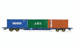 Hornby OO Gauge Touax, KFA Container Wagon With 3 X 20' Containers - R60131