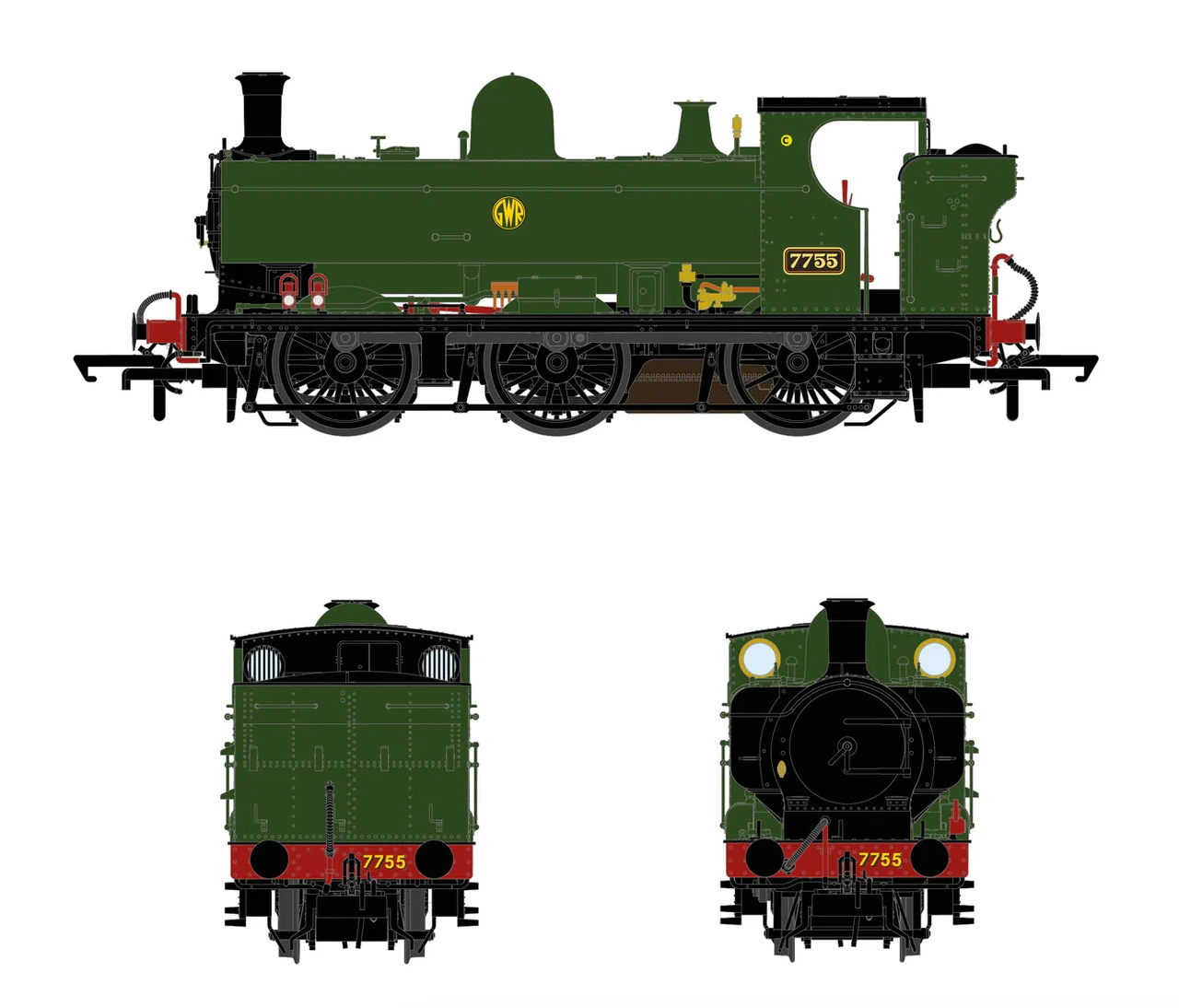 Accurascale OO 5700 Class - 7755 - Shirtbutton Green - DCC Sound Fitted 1 Accurascale OO 5700 Class - 7755 - Shirtbutton Green - DCC Sound Fitted