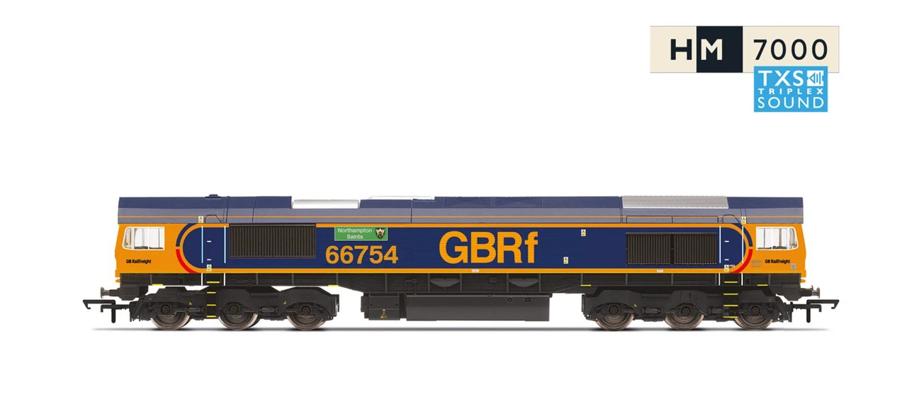 Hornby OO Gauge GBRf, Class 66, Co-Co, 754 'Northampton Saints' - Era 11 (Sound Fitted) R30353TXS 1 Hornby OO Gauge GBRf, Class 66, Co-Co, 754 'Northampton Saints' - Era 11 (Sound Fitted) R30353TXS