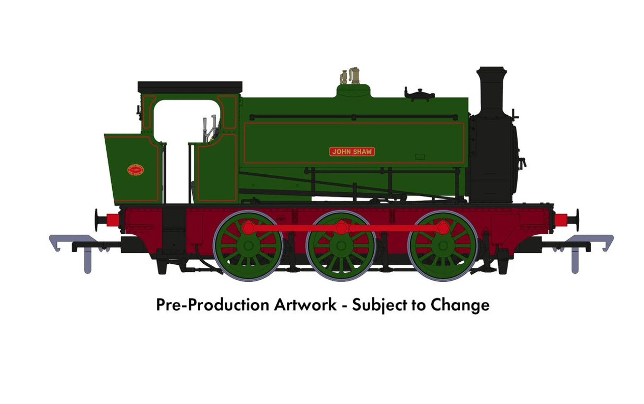 Rapido Trains OO Gauge 16" Hunslet - No. 2375/1942 John Shaw, NCB Lined Green - DCC Sound 903516 2 Rapido Trains OO Gauge 16" Hunslet - No. 2375/1942 John Shaw, NCB Lined Green - DCC Sound 903516 - Image 2