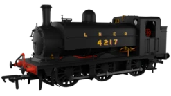 Rapido Trains OO Gauge LNER J52/2 No.4217 LNER Plain Black With Shaded Lettering DCC Ready 958005