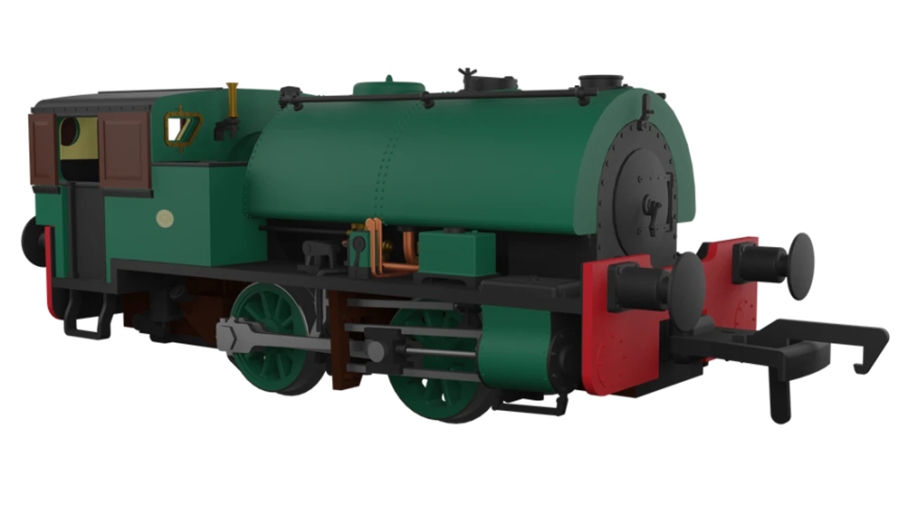 Rapido Trains OO Gauge Port Of Par Bagnall - Unlined Dark Green DCC Sound 968503 2 Rapido Trains OO Gauge Port Of Par Bagnall - Unlined Dark Green DCC Sound 968503 - Image 2