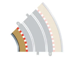 Scalextric Radius 2 Curve Inner Borders 45° X 4- 1/32 - C8225