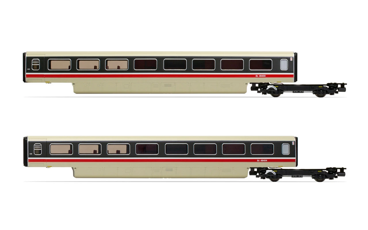 Hornby OO Gauge Coach Packs BR, Class 370 Advanced Passenger Train 2-car TRBS Coach Pack, 48403 + 48404 - Era 7 R40012 1 Hornby OO Gauge Coach Packs BR, Class 370 Advanced Passenger Train 2-car TRBS Coach Pack, 48403 + 48404 - Era 7 R40012