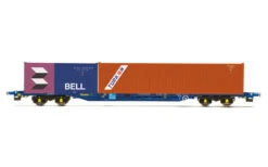 Hornby OO Gauge Touax, KFA Container Wagon With 2 Containers - Era 11 R60224