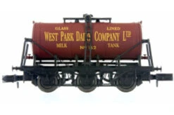 Dapol N Gauge 6 Wheel Milk Tank West Park Dairy 142 Model Wagon 2F-031-025